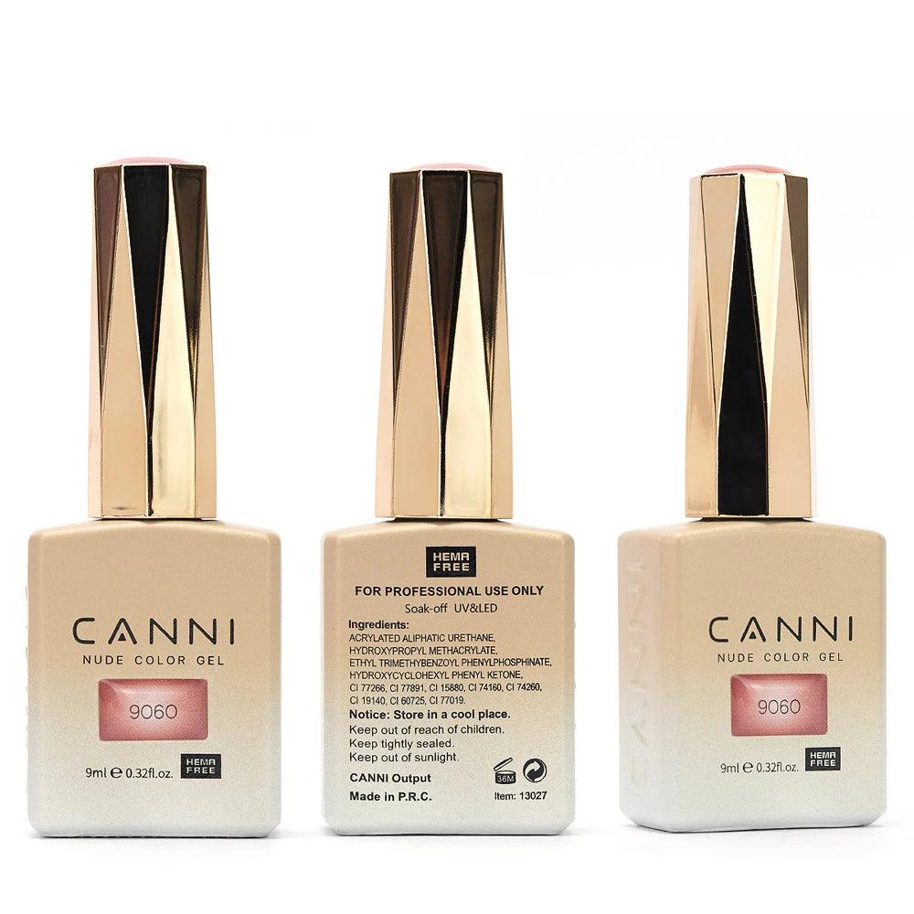 Canni Nail Gel Polish Jelly Nude Color HEMA FREE TPO FREE 9ml Transparent Semi Permanent Natural Nude French Nail Gel Lacquer