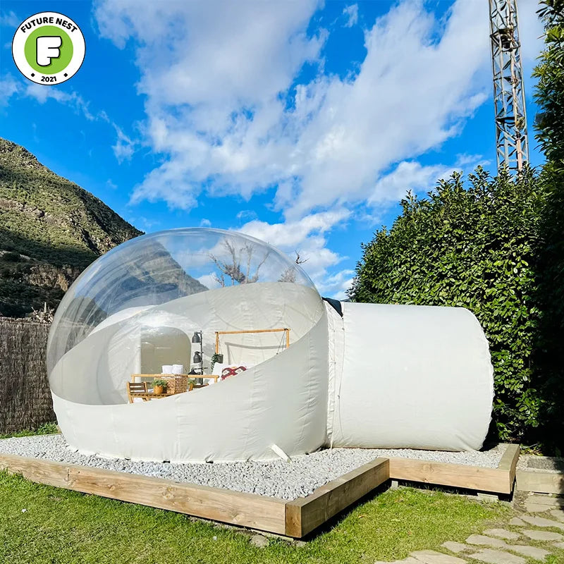Outdoor Inflatable Bubble House Spherical Tent Transparent Starry Sky Bubble Tent Waterproof PC Material Perfect for Activities