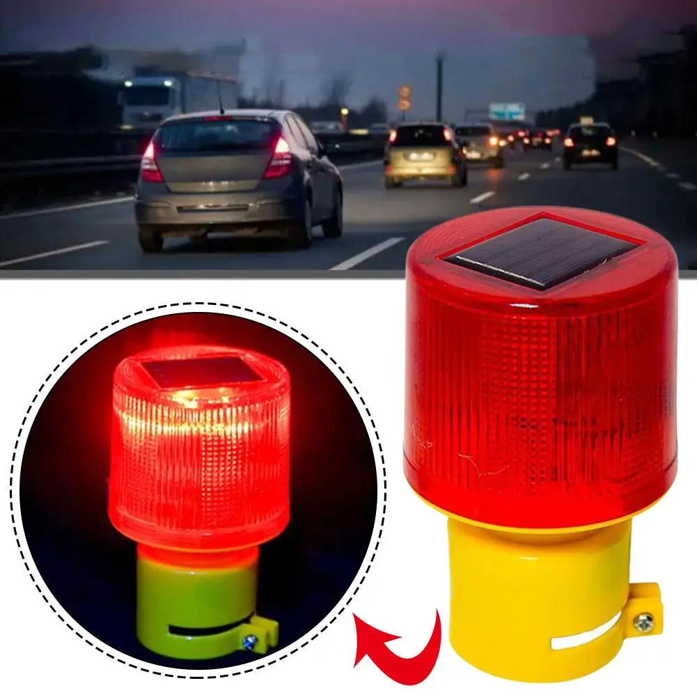 1/8Pcs Strobe Signal Warning Solar Light Flashing lights for fence construction Ceiling Security Alarm Flashing Lamp