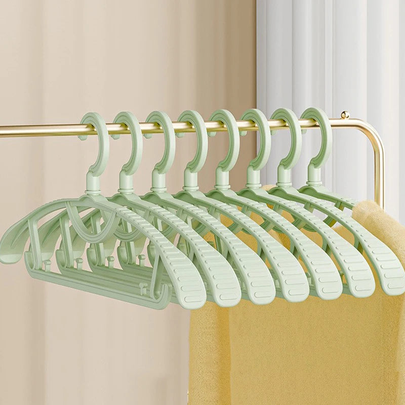 Thiened Wide Oulder Clothes Hanger Home Anti-Slip Hanging Clothes Hanger Large Size Plastic Rotatable Clothes Hangers Organizer