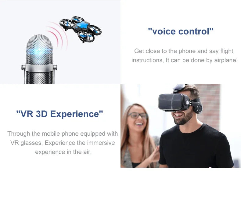 V8 New Mini Drone 4K Professional HD 1080P Wide Angle Camera WiFi FPV RC Drone Height Keep Drones Helicopter Kids Toys 4DRC