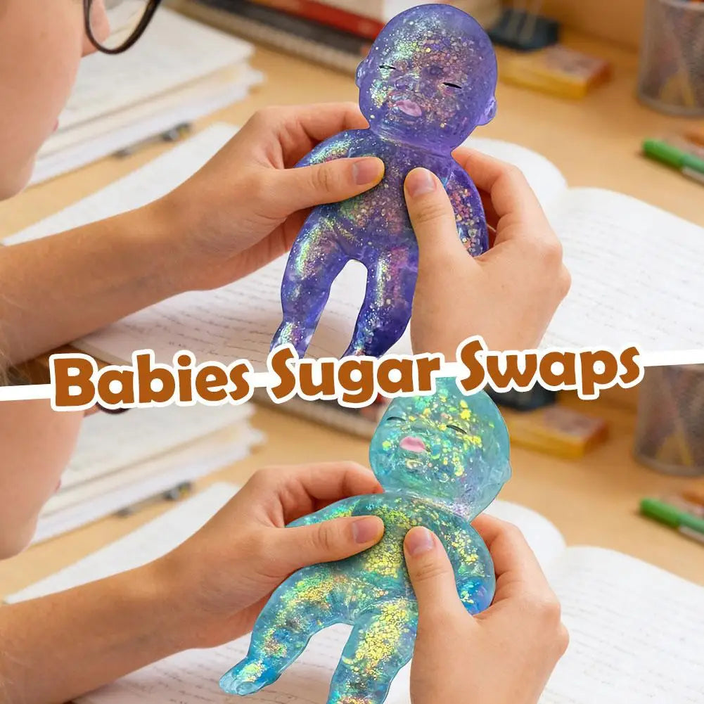 Vivid Sugar Baby Squeeze Toy Squishy Baby Slow Stress Ball Rebound Decompression Toy For Adult Kid Relieve Stress Home Decor