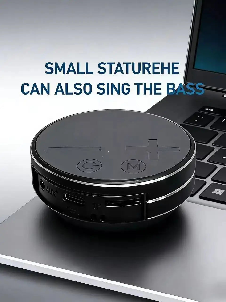 Bone Conduction Desktop Wireless Speaker with suction cups for secure attachment. Wireless TWS speaker, compatible with lanyard