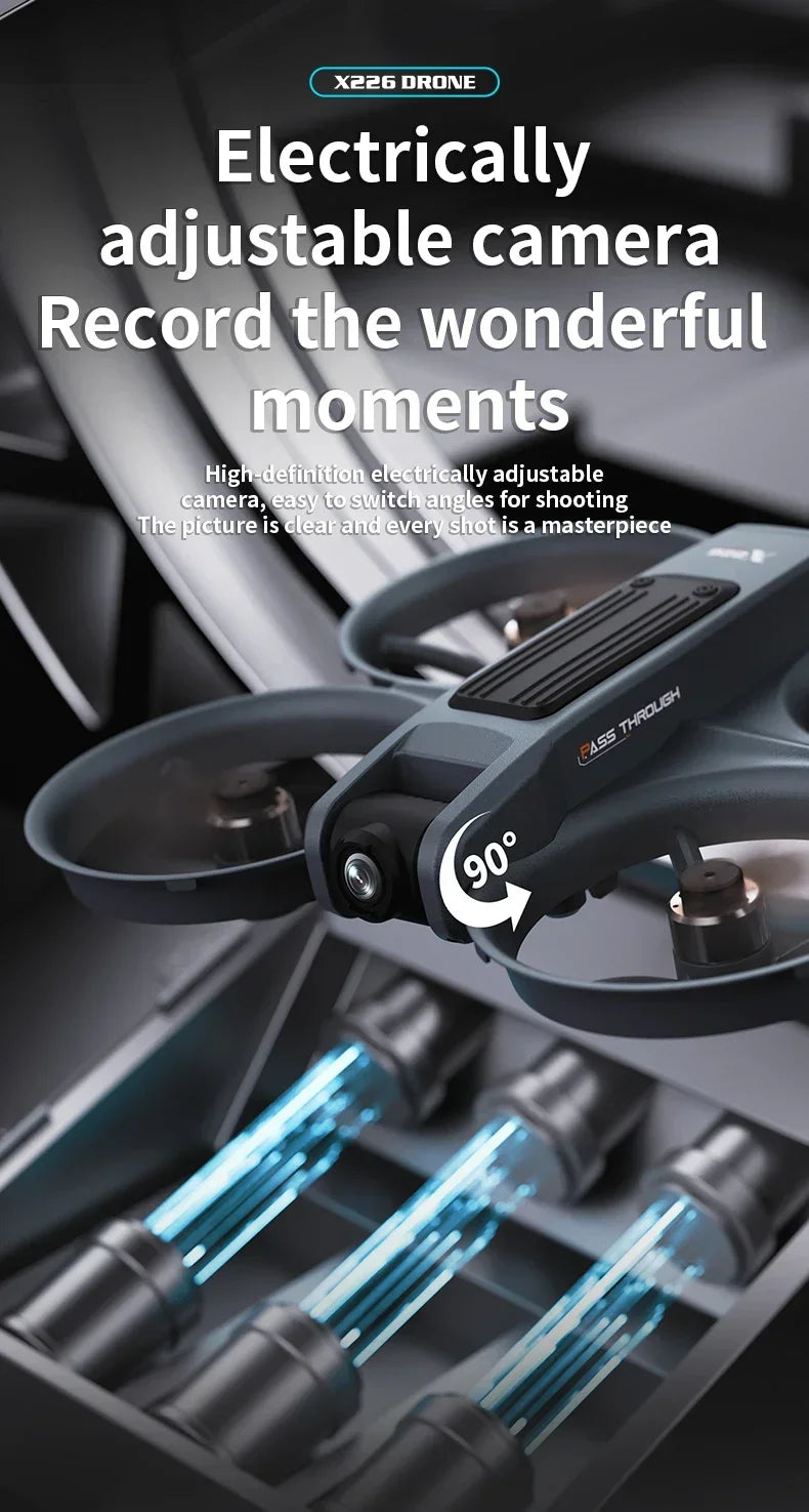 NEW Lenovo X226/X226VR Mini Drones 4K Professional Remote Control Helicopter Plane RC Dron with Screen Quadcopter Toys Gift
