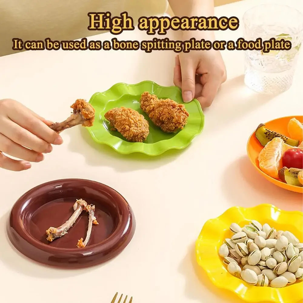 Stackable 7th Floor Hamburg Dinner Plate Stackable Dinner Plate Bone Spit Plate Interesting Sauce Container Table Decoration