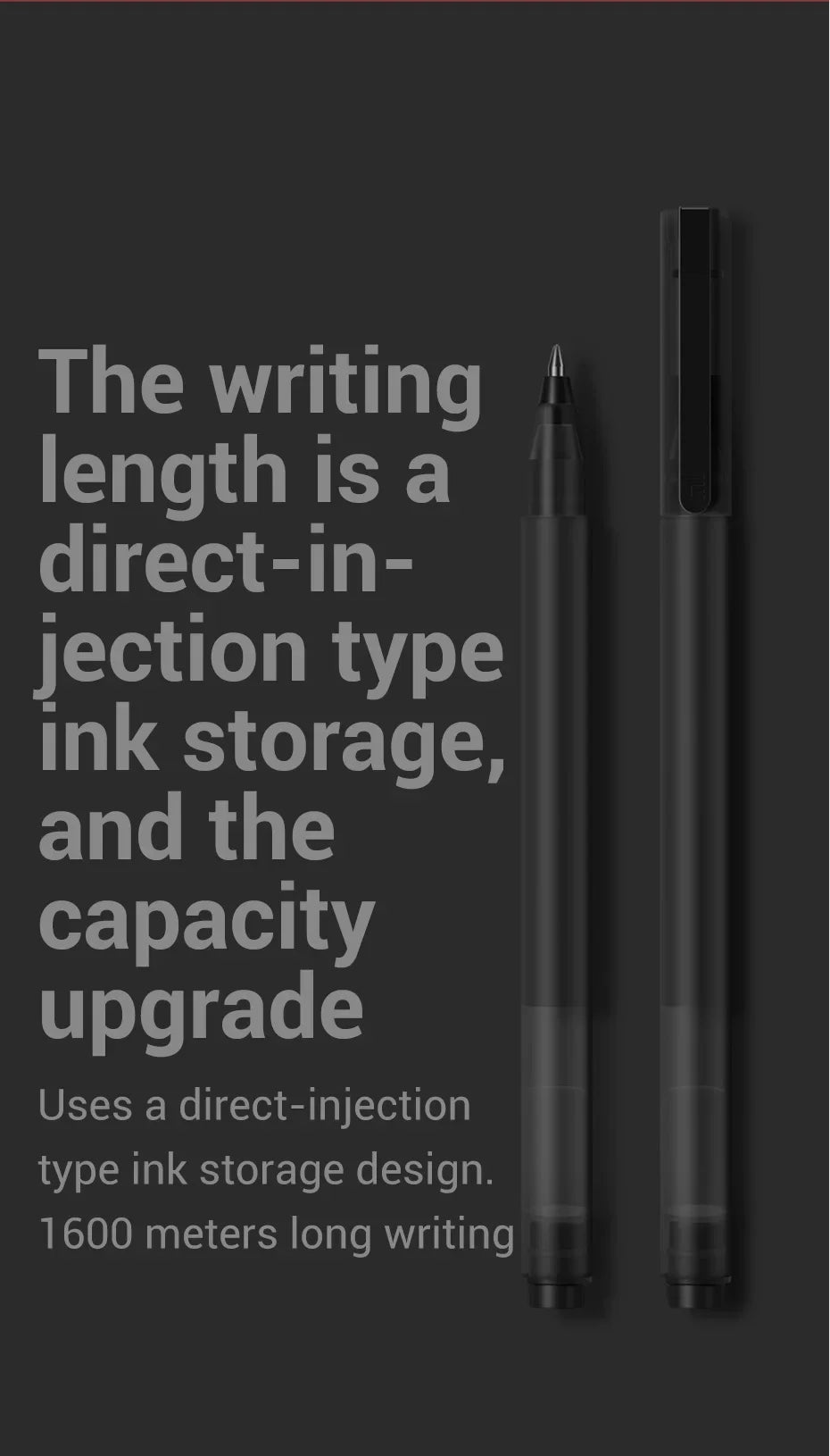 Xiaomi Super Durable Writing Sign Pen 0.5mm Gel pen Signing Pens Smooth Switzerland Refill Red Black Ink Pen Ballpoint Pen
