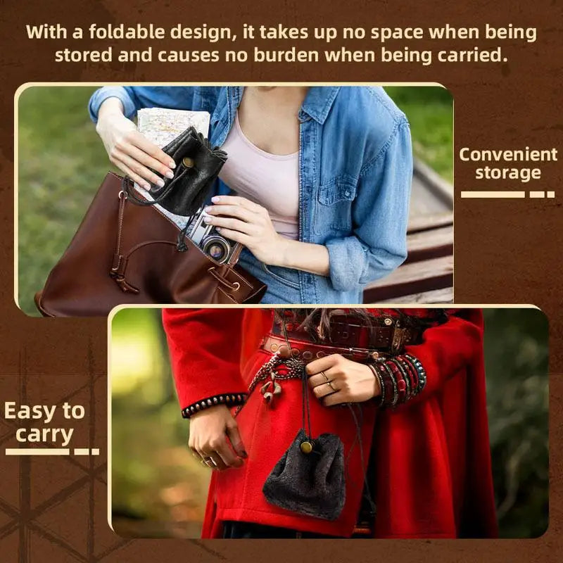 [THG] Drawstring Bag Dices Tray Dices Storage Case Drawstring Small Accessories Storage For Jewelry Coin Keys