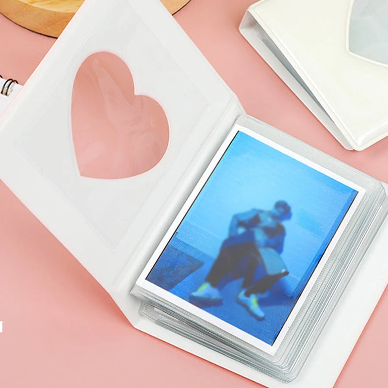 A5 Kpop Photocard Holder Binding Photo Cards Holder in Polaroid Album Book 3 Inches Heart Photo Card School Stationery Binder