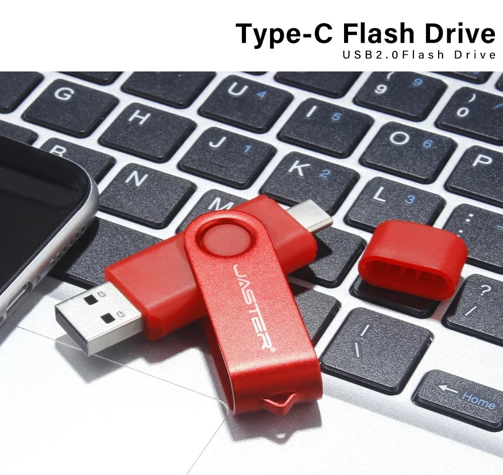 Multifunctional OTG 2 IN 1 Type-c USB Flash Drive Pendrive 128GB Cle Usb Флэш-накопител Stick 32/64 GB Pen Drive for Phone