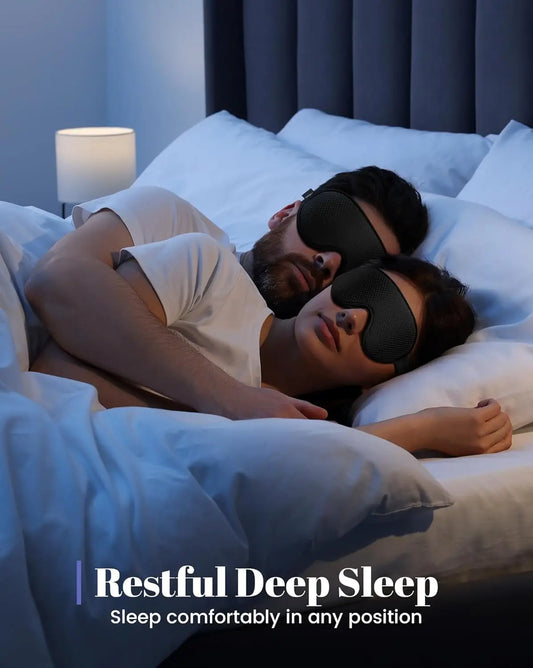 Sleep Mask ,Blackout Eye Masks for Sleep - 3D Breathable Soft Comfortable Eye Mask for Sleeping- Adjustable  Night Masks