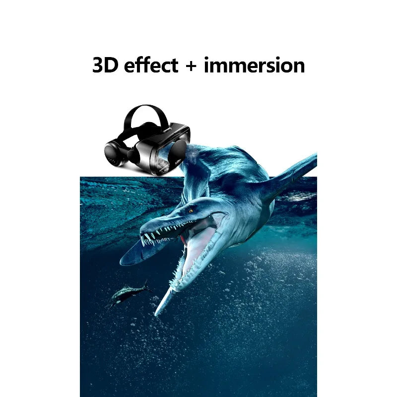 VR Glasses Virtual Reality 3D VR Glasses Google Cardboard Headset for Use with Smartphone Android Virtual Glasses with Gamepad