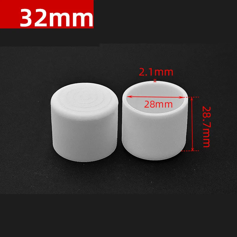 Round Rubber PVC Furniture Leg Caps 10mm/0.39in-50mm/1.97in White  Seal Stopper Pipe Covers Furniture Sofa Leg Pads Non-slip
