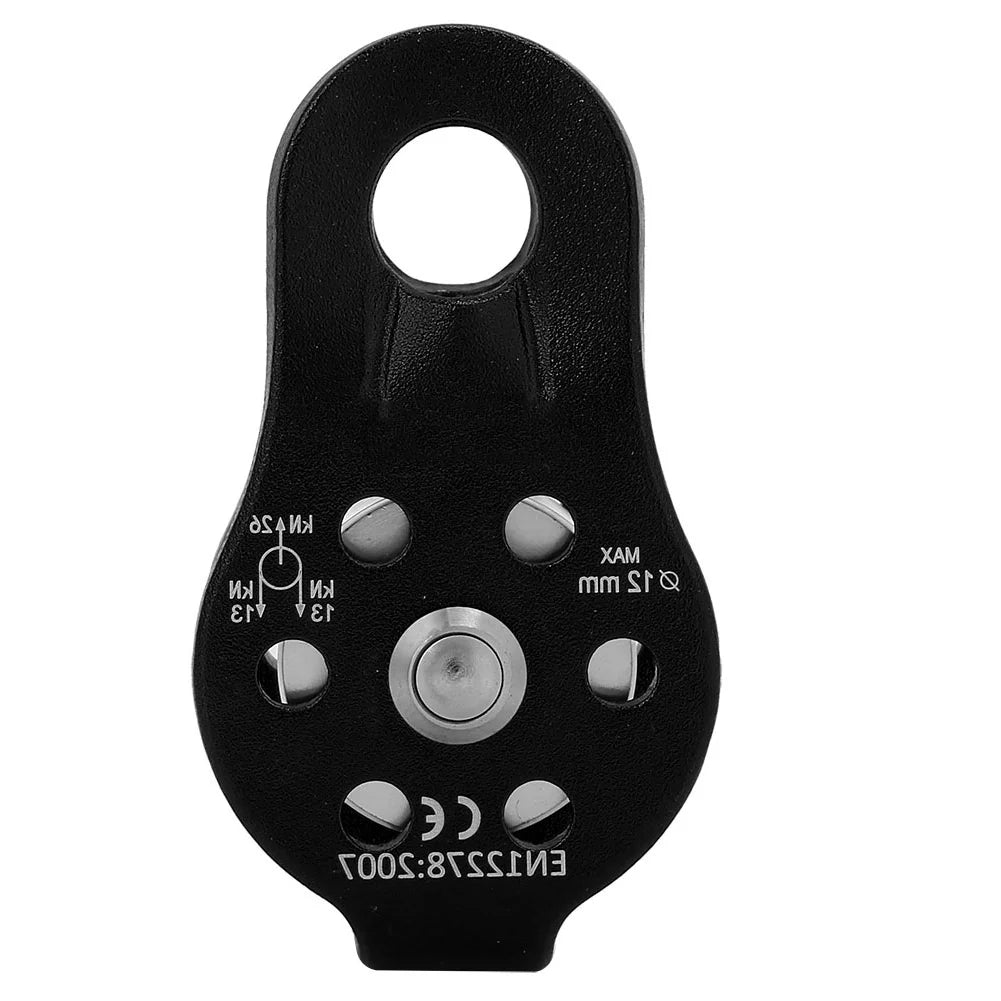 26KN Aluminium Alloy Heavy Duty Single Swivel Rope Pulley Block for 12mm Rope Climbing Pulley Pulley Wheel Single Swivel Pulley