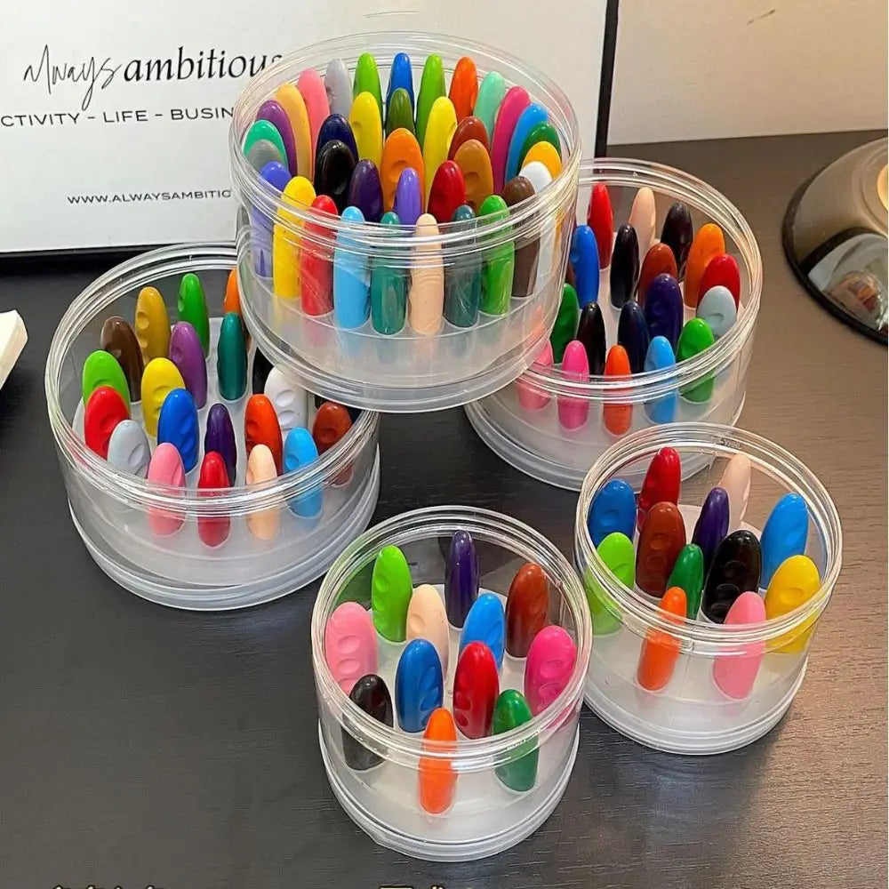 12/24/36 Colors Children Do Not Dirty Hands Plastic Crayon Set Creative Painting Tools Peanut Shaped Washable Erasable
