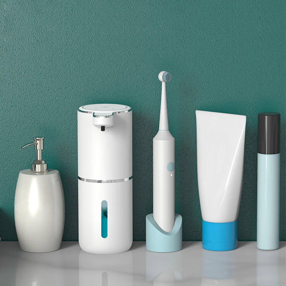 Automatic Touchless Foaming Soap Dispenser 380ml 4 Level Adjustable USB Rechargeable Electric Wall Mounted for Bathroom Kitchen