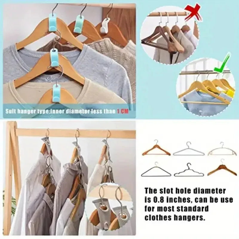 5-50Pcs Clothes Hanger Hooks Organizer Connect Multifunction Cascading Plastic Bedroom Wardrobe Storage Space Saving Coat Hook