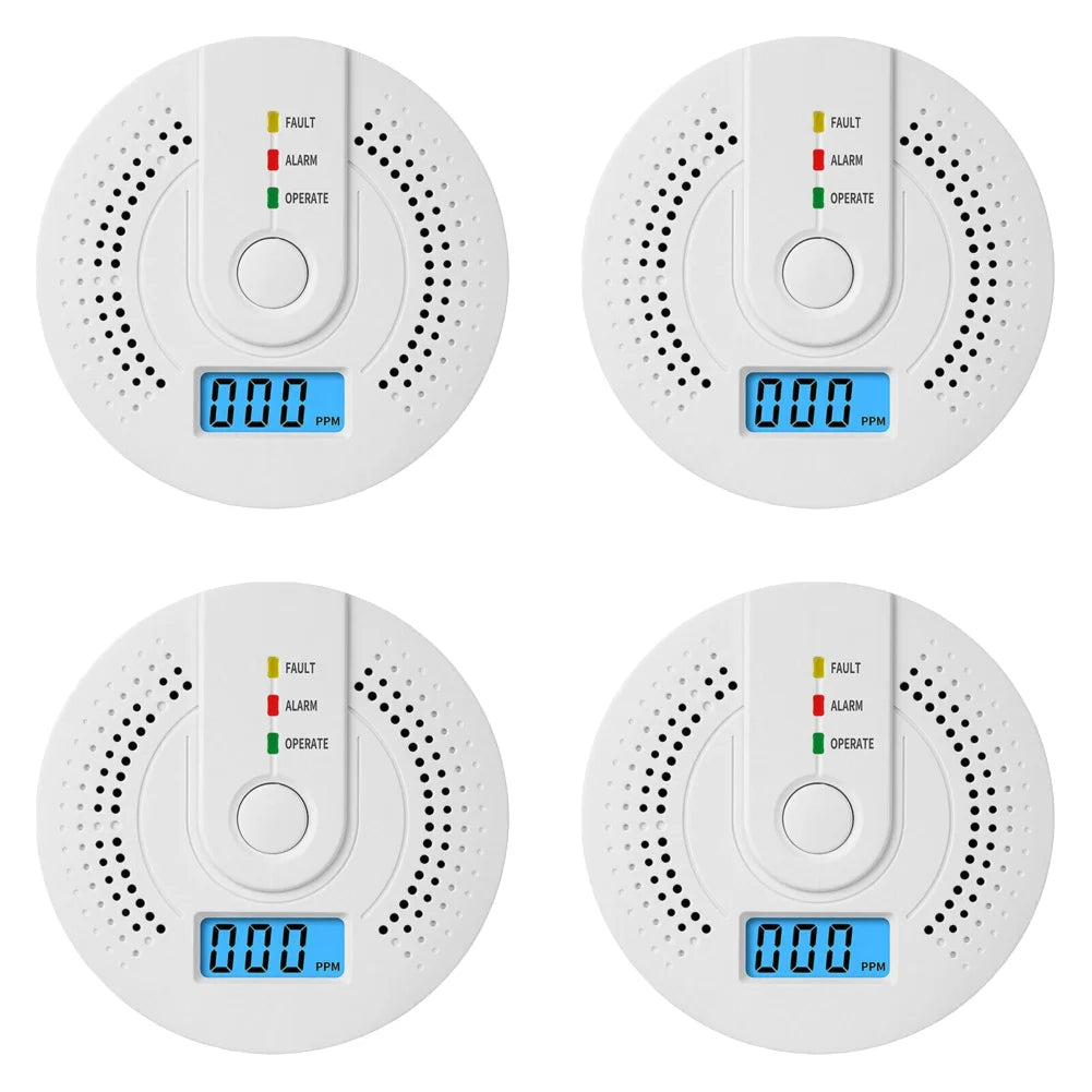 Digital Carbon Monoxide Detector CO Alarm Detector with LED Indicator High Sensitive Gas Detector Sound Warning Gas Leak Sensor
