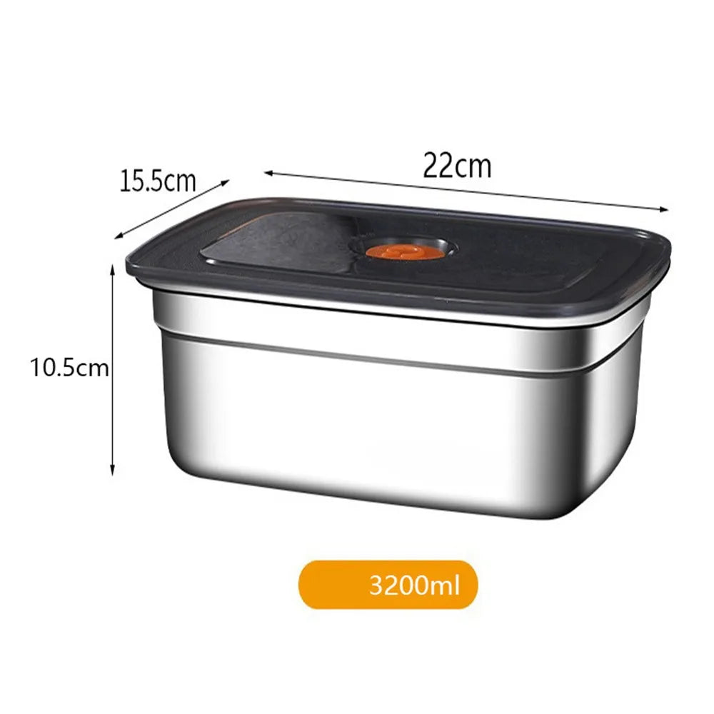 Stainless Steel Camping Lunch Box Sealed Microwave Suitable Preservation Box Large Capacity Leak-proof