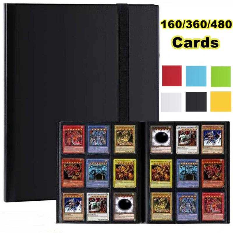 1Pc Card Binder 160/360/480 Trading Card Holder Book PP Cover Binder For Cards Durable Side Loading Card Book With Gaming Cards