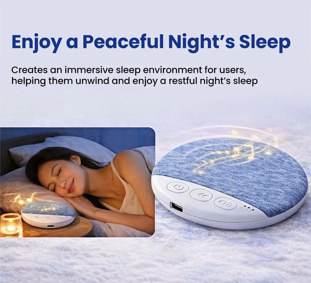 Mini Ultra Thin Bluetooth 5.4 Sleep Aid Speaker HiFi Stereo White Noise Multi-Functional under Pillow Home Sleep Timer Audio