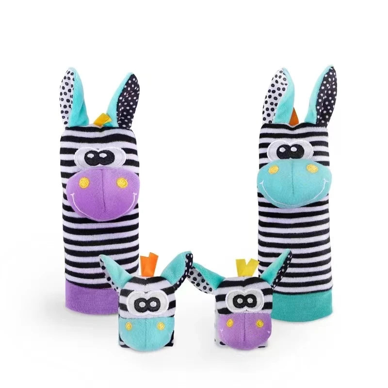 Baby Infant Wrist Rattle Socks Toys 0-12 Month Girl Boy Learning Toy Early Educational Development Cute Toddlers Sensory Gifts