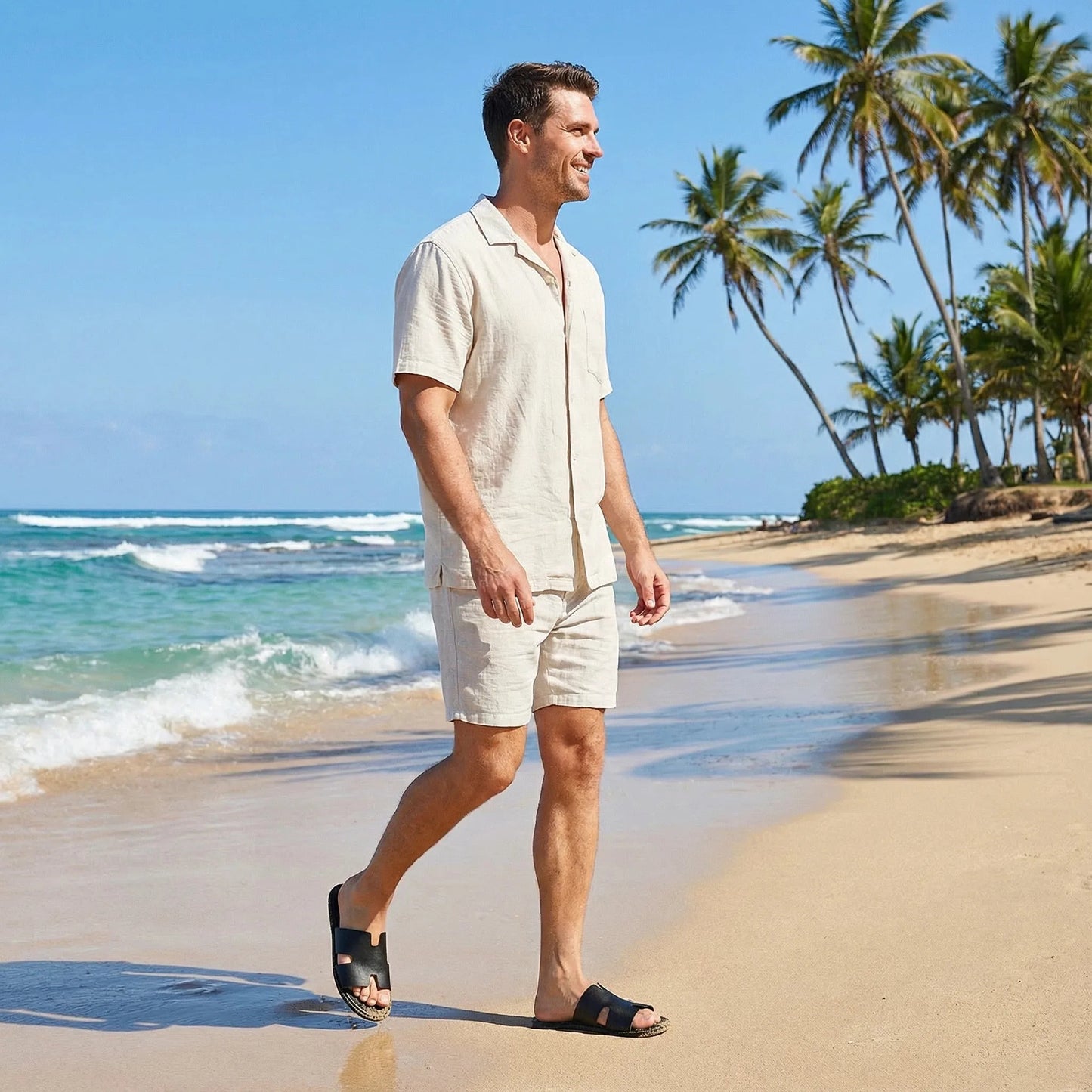 New men's daily shoes bathroom outdoor casual sandals non-slip and wear-resistant lightweight men's cool slippers