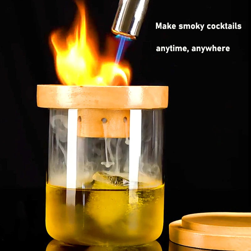 Cocktail Smoking Set Collection Supply Chain Multi-Style WhiskeyWooden Smoked Hood Smoker Cocktail Accessories Kitchen Bar Tools