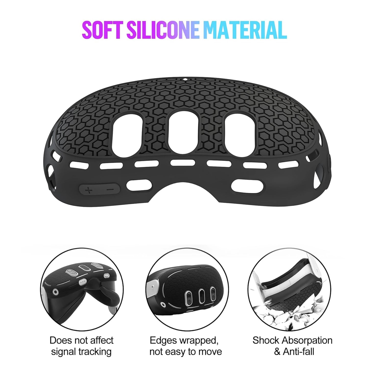 VR Accessories for Meta Quest 3, 4 in 1 Silicone Protective Case Set for Quest 3,Controller Grip Cover,VR Shell Cover,Face Cover