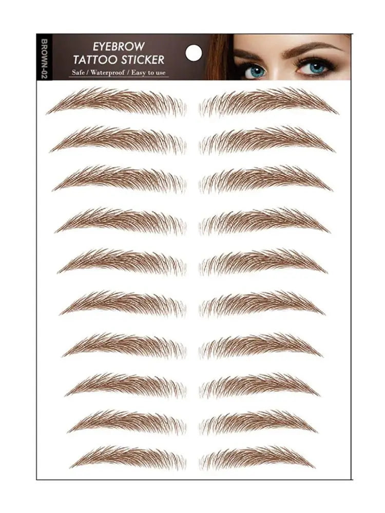6D Hair Like Eyebrows Stickers Makeup Waterproof Eyebrow Eyebrow Long Natural Hair-liked Authentic Eyebrow Tattoo Sticker