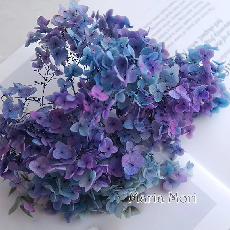 Anna Hydrangea (Color 123-164) Flowers Little Leaves Preserved Hydrangea Home Decor DIY Material Epoxy Resin Handmade Flowers