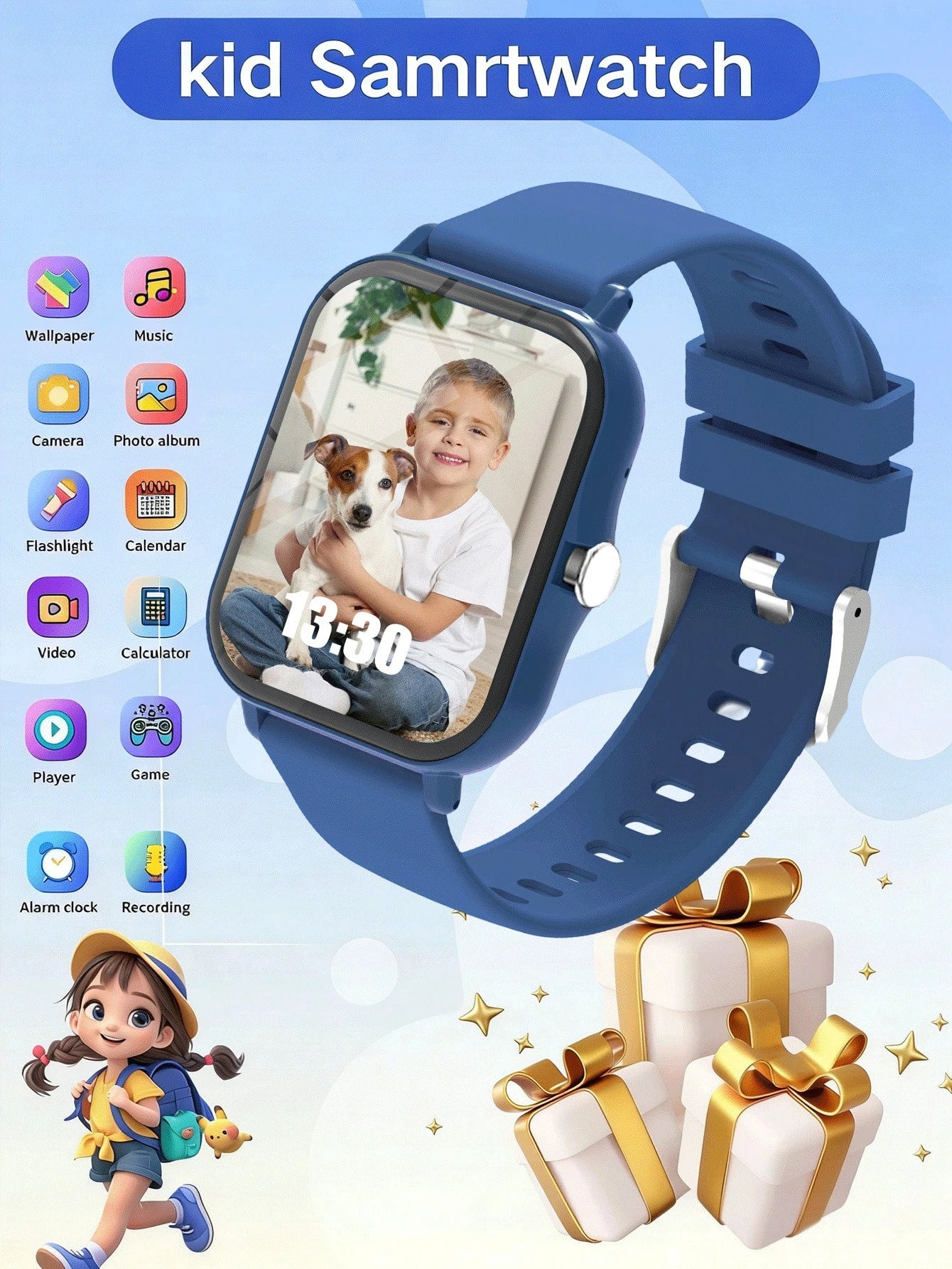 Smart Watch Multi-functional sports smart watch ,Wireless Calling, Personalized the Watch Faces,Music control
