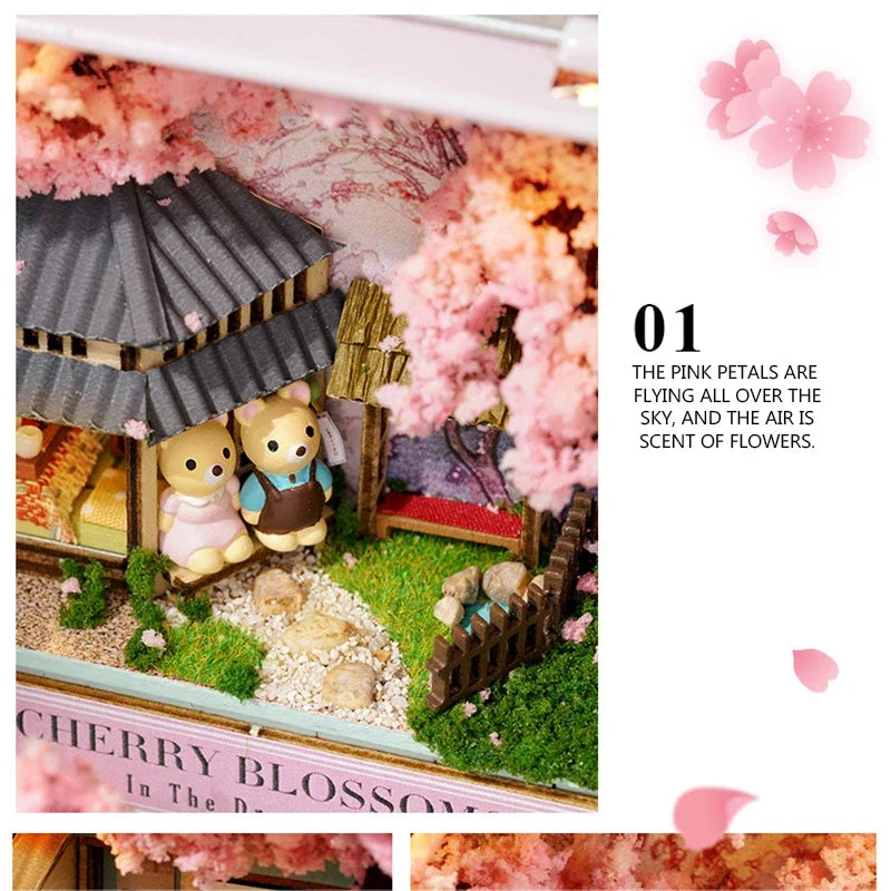 DIY Wood DollHouses Handmade Funny Box Theatre Miniature Box Cute Doll Houses 3D Puzzle Assembly Kits Birthday Gift Wooden Toys