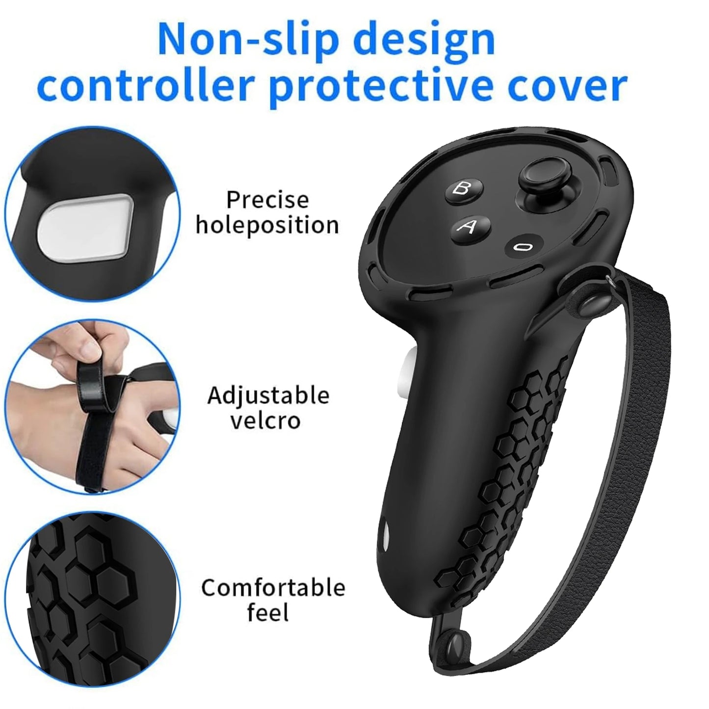 VR Accessories for Meta Quest 3, 4 in 1 Silicone Protective Case Set for Quest 3,Controller Grip Cover,VR Shell Cover,Face Cover