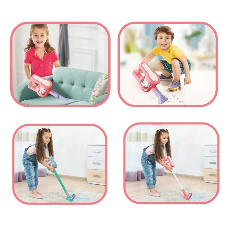 Electric vacuum toy set, three in one design, durable and safe, suitable for children over 3 years old, perfect for fun and play