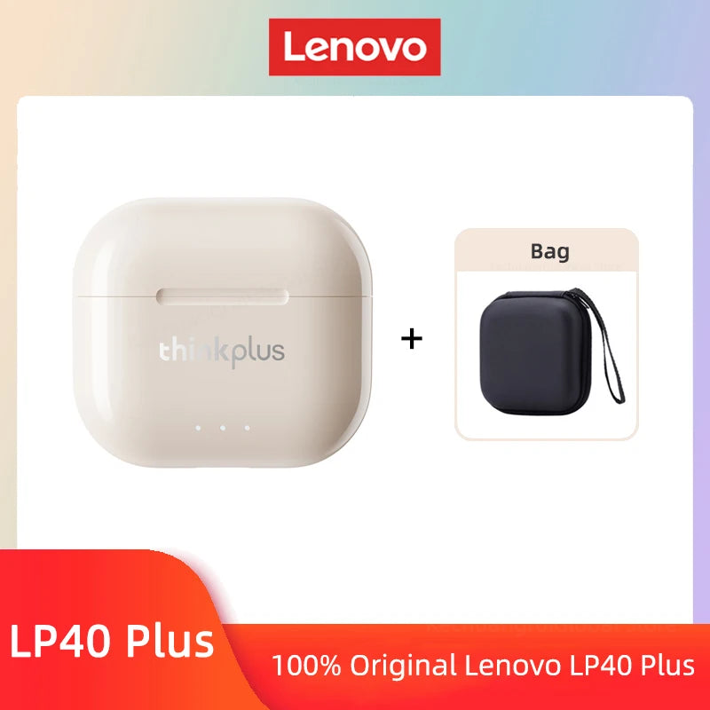 Lenovo LP40 II Earphones Original LP40 plus TWS Wireless Bluetooth 5.3 Headphones Sport Noise Reduction Touch Control Earbudss