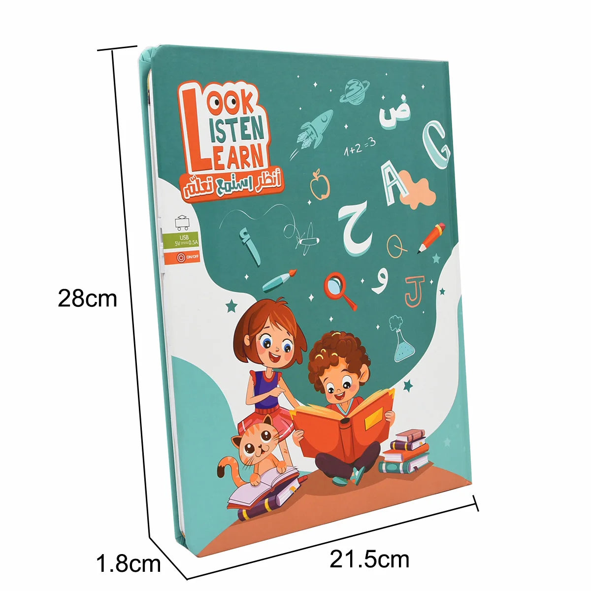 Arabic English Language Reading Book Learning E-book for Children Interactive Voice Reading Early Educational Study Toys Gifts