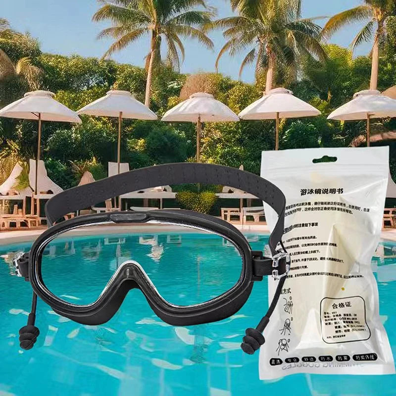Hot！1 PC Large Frame Swimming Goggles For Kids High Quality Antifog Swim Glasses Waterproof HD Swim Eyewear Swim Equipment