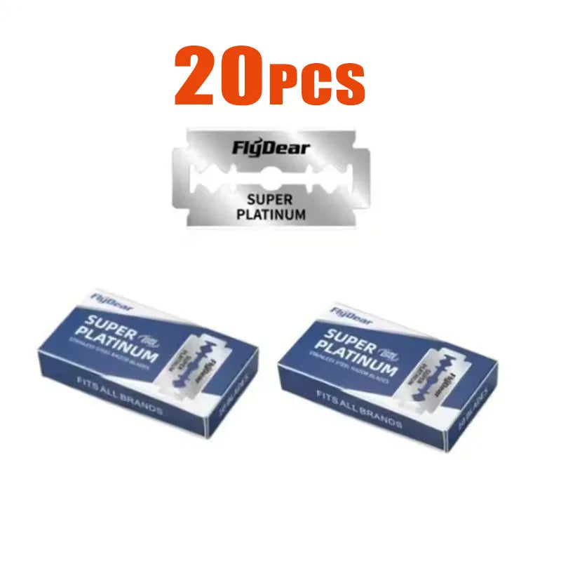 10/50/100Pcs Stainless Steel Razor Blade Old-Fashioned Manual Double-Sided Razor Blade Hairdressing Barber Shop Tools