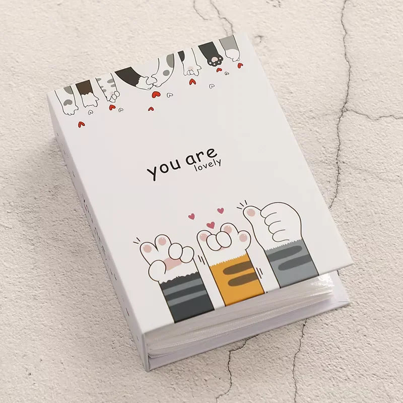 6-inch 100 Pockets Plastic Album Memorial Book Insert Recall Cute Good Time Family Photo Collection Book DIY Photocard