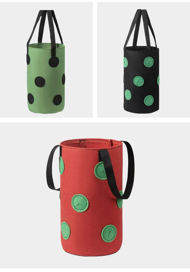 Multi-Function 13 Holes Felt Hanging Tomato Grow Bag Planter Strawberry Vegetable Flower Plant Grow Bags Garden Plant Pot