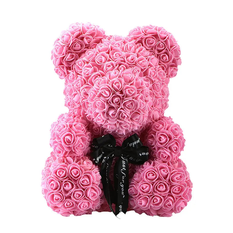 Girlfriend Gifts 25cm/40cm Soap Foam Bear Rose Teddy Rose Bear Artificial Flowers Wedding Birthday Valentines Gift for Women