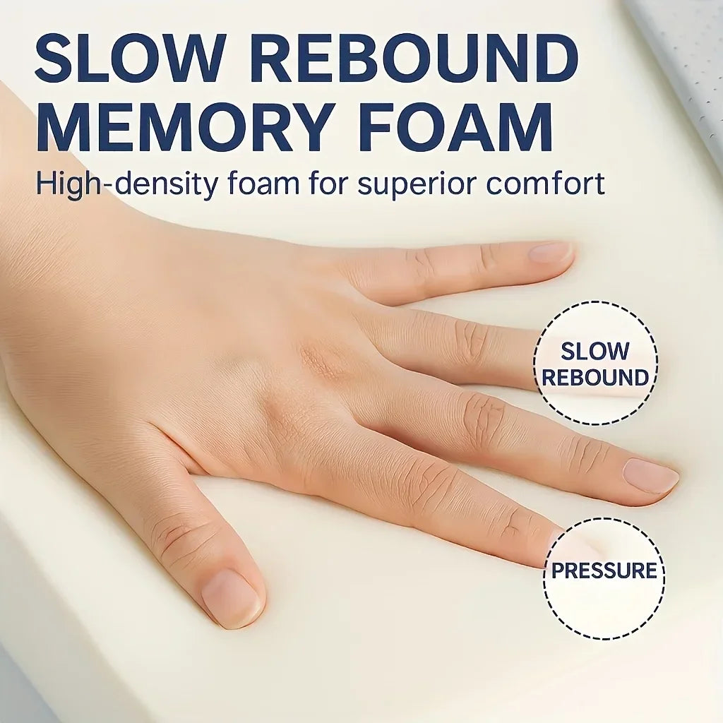 Ergonomic Memory Foam Seat Cushion for Office Chairs & Cars - Posture Support, Butt Pain Relief, Easyclean Material