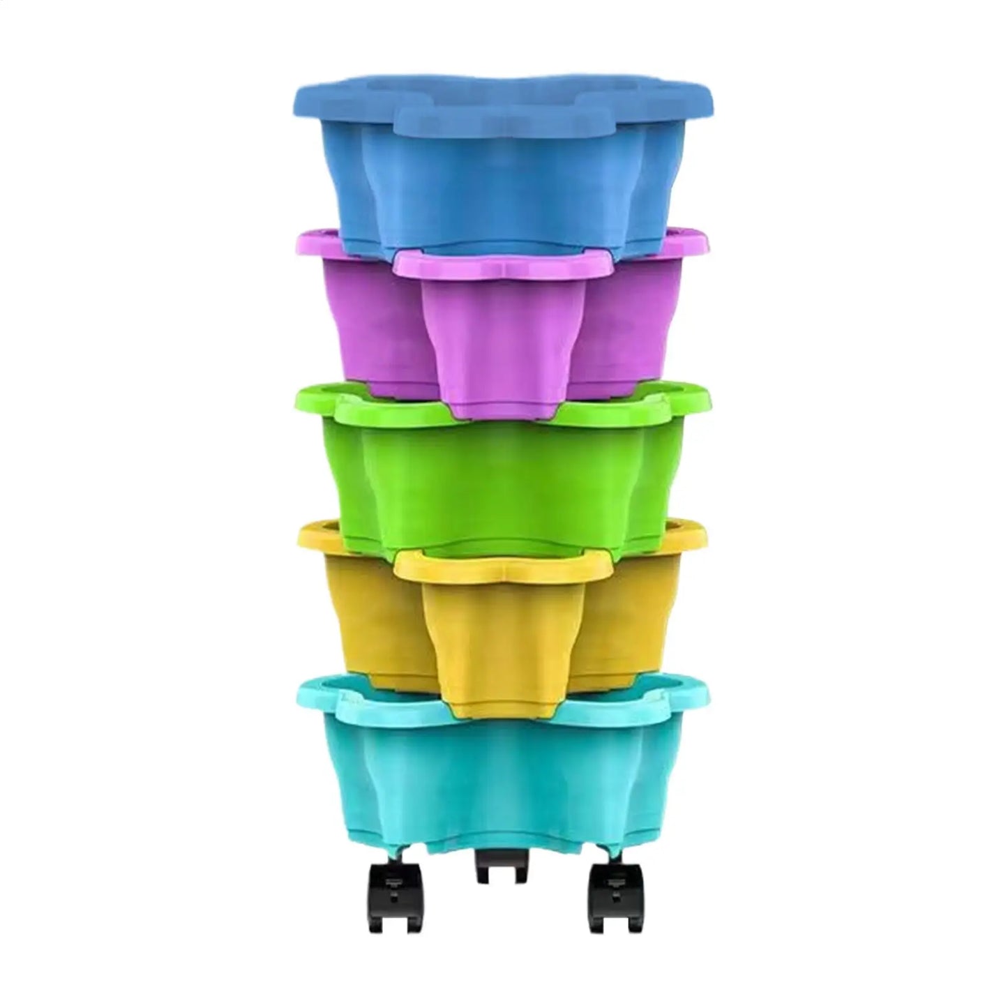 4/5 Tiers Flowerpot Vertical Tower, Stackable Flowerpot Multi-Layer Plastic Flower Pot for Garden Strawberry Tarts Potato Tarts