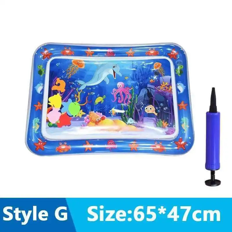Cats Sensory Water Play Mat With Fish Thickened Inflatable Pet Water Bed Dog Play Sensory Toy Water For Pet Play Interactive Fun