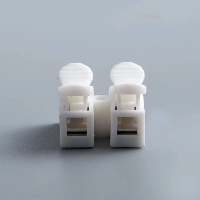 50Pcs 1P 2P No Screw Terminal No Solding Quick Cable Wire Connector Block Spring Clamp