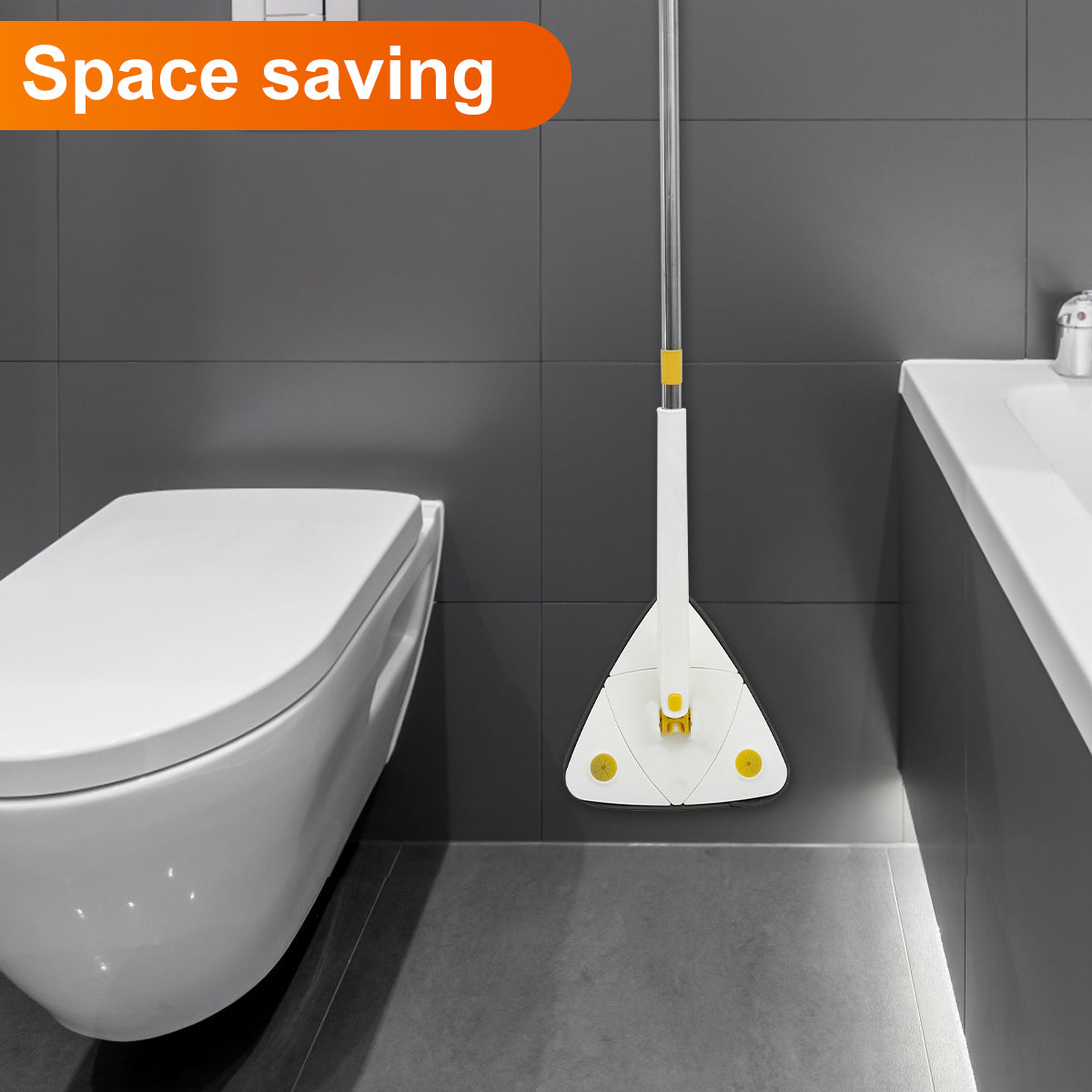 New Telescopic Triangle Mop Adjustable Squeeze Wet and Dry Use Water Absorption 360° Rotatable Spin Cleaning Mop Home Floor Tool