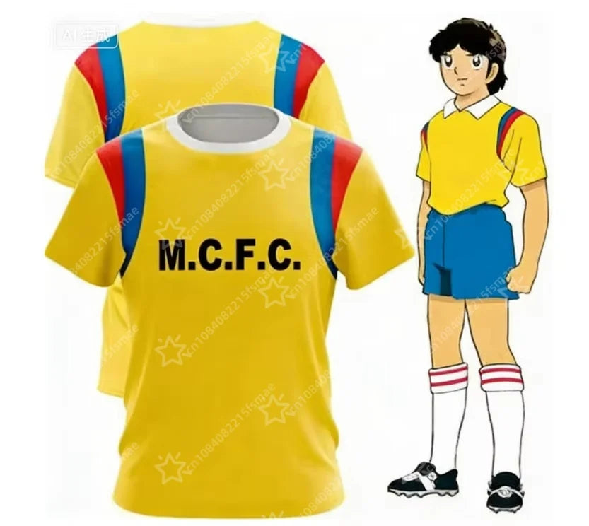 2026Anime Captain Tsubasa Soccer Kit Kids Adult Nankatsu Tsubasa Toho Hyuga Misaki Wakabayashi Retro Football Jersey Set Uniform