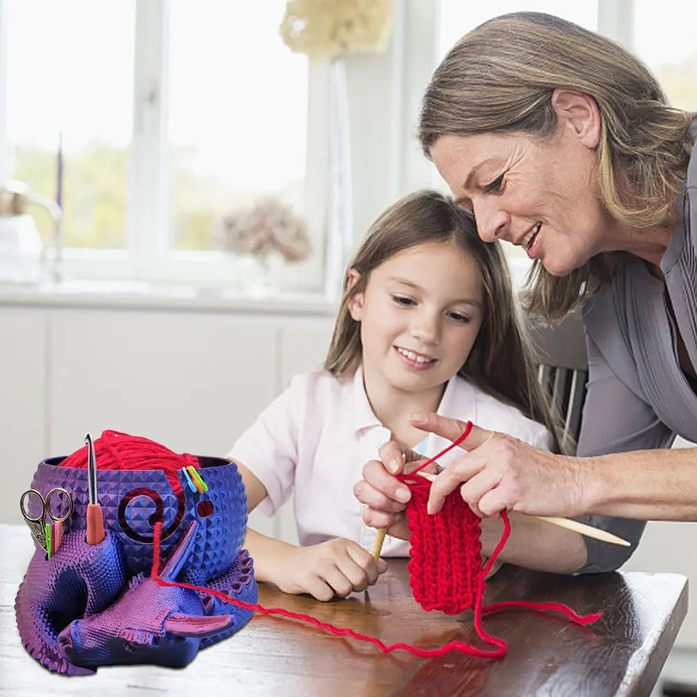 Crochet Bowl Knitting Yarn Storage Holder Dragon Egg Yarn Bowl Yarn Storage Organizer Crochet Yarn Holder Yarn Organizer