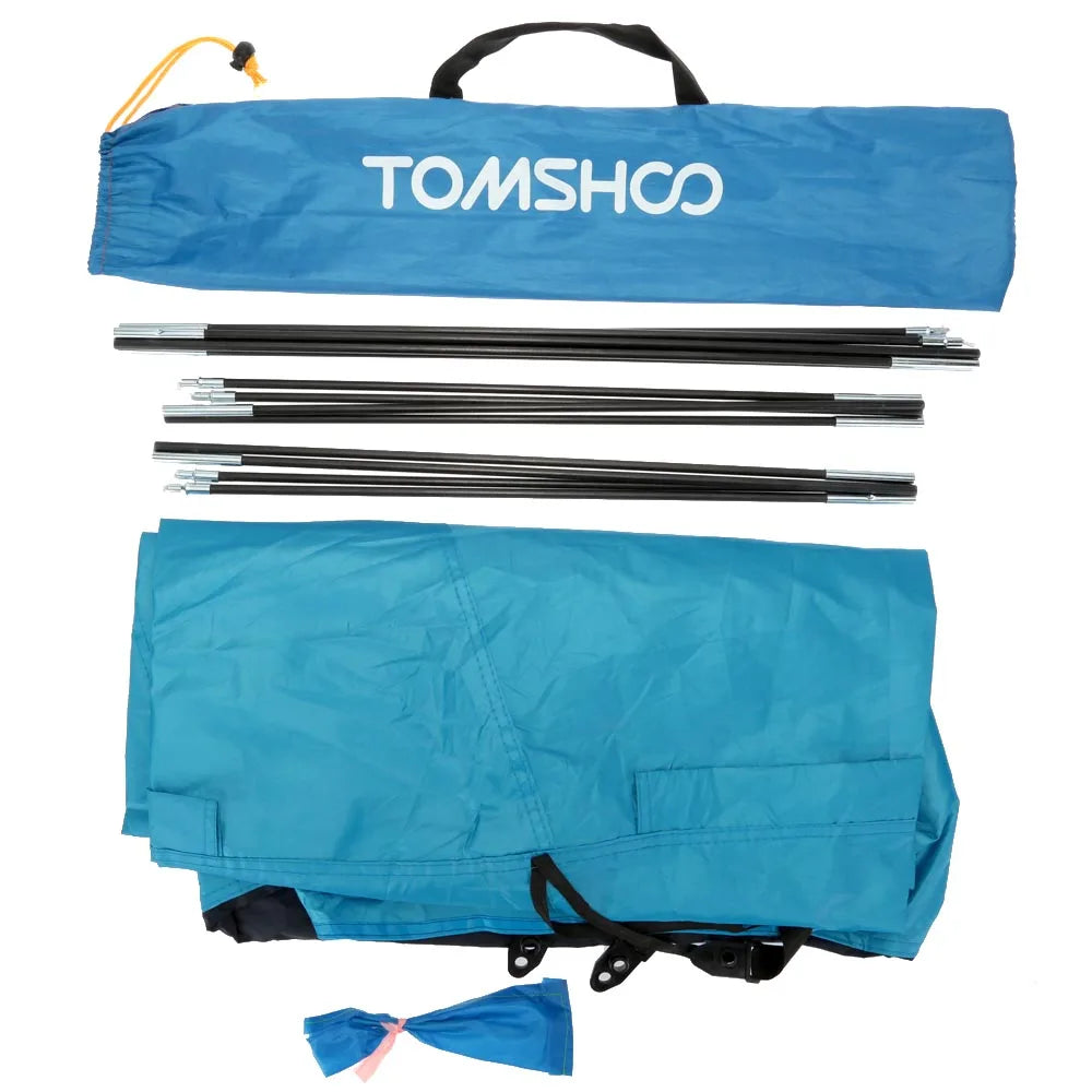 TOMSHOO Camping Tent Outdoor Sports Sunshade Tent Oxford Fabric Lightweight Tent for Fishing Picnic Beach Park