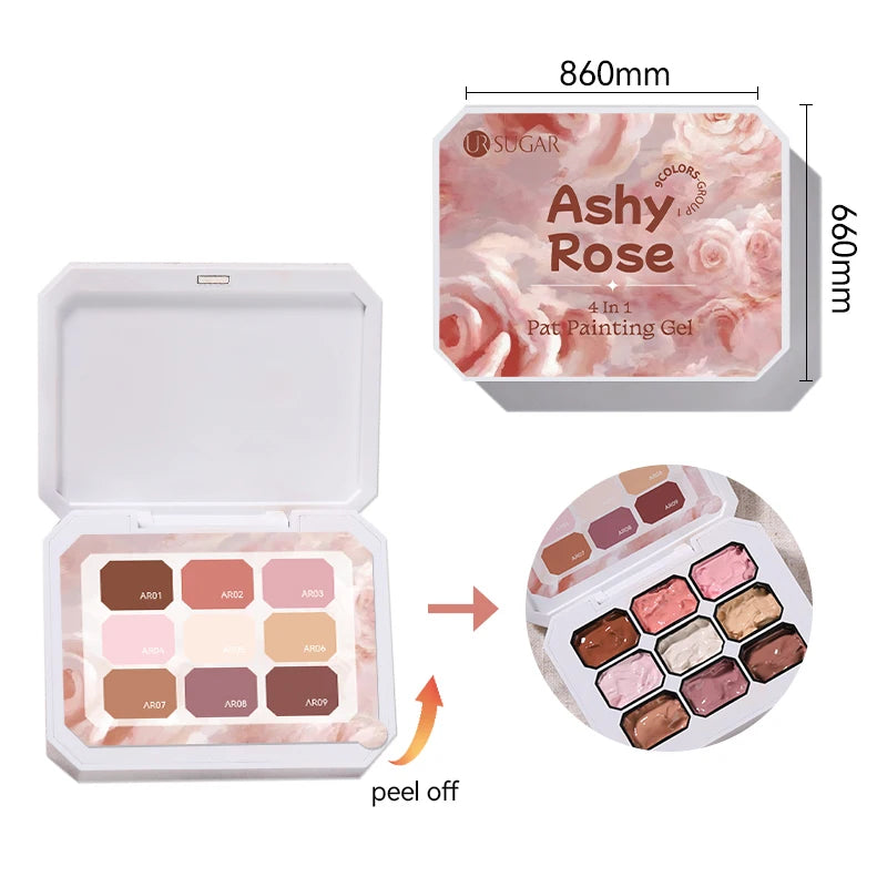 UR SUGAR 9 Colors Pat Painting Gel Nail 4 In 1 Semi Permanent Soak Off UV LED Nails Used For Gradient Stamping Pattern